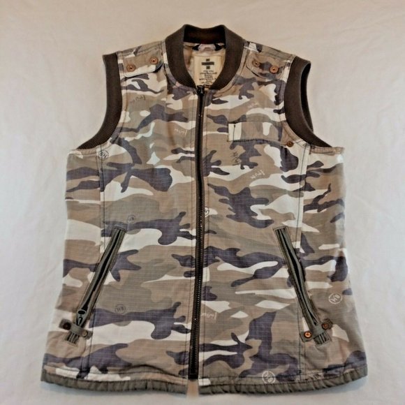 Woodstock Music Festival Vest Army Denim Basic House Green Olive HENDRIX  Zip Up - Picture 6 of 12